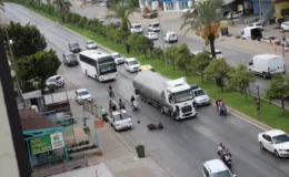 Alanya’da otomobil ile motosiklet çarpıştı