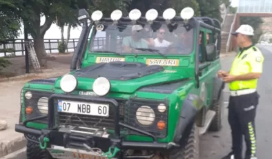 Alanya’da safari araçları denetlendi