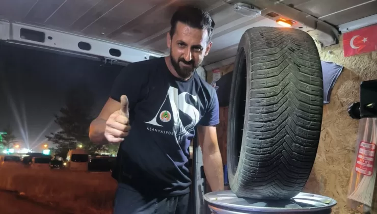 Gökbel Yaylası’nda yolda kalanların imdadına yetişiyor