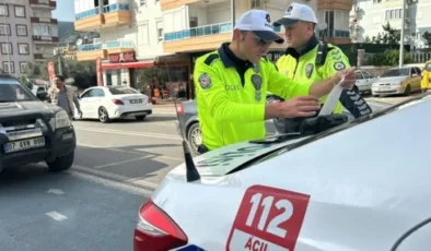 Alanya’da kurallara uymayan sürücülere ceza!
