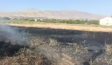 Alanya’da bahçesindeki otları yakarken yangın çıkardı