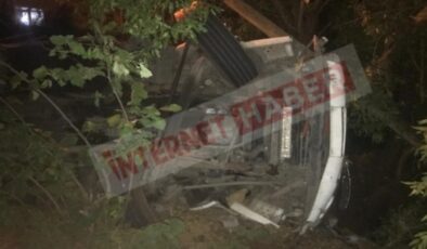 Alanya’da şarampole devrilen kamyonda 1 kişi yaralandı