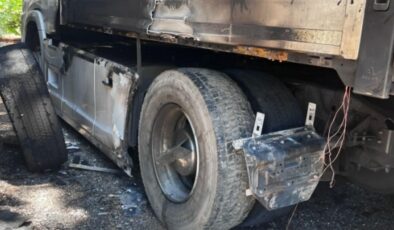 Alanya’da kundaklanan TIR’da hasar oluştu